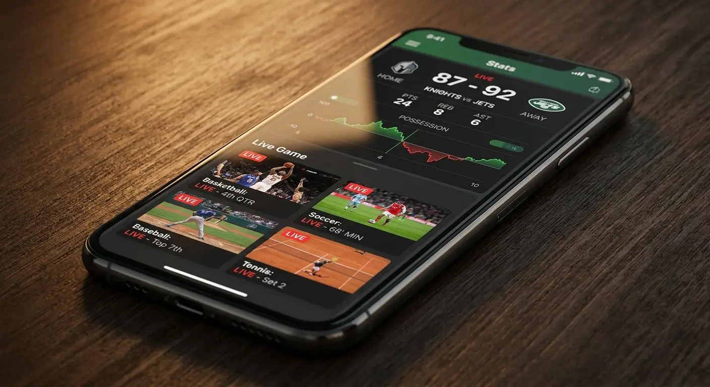 Pantalla de la app de Bwin con deportes y casino