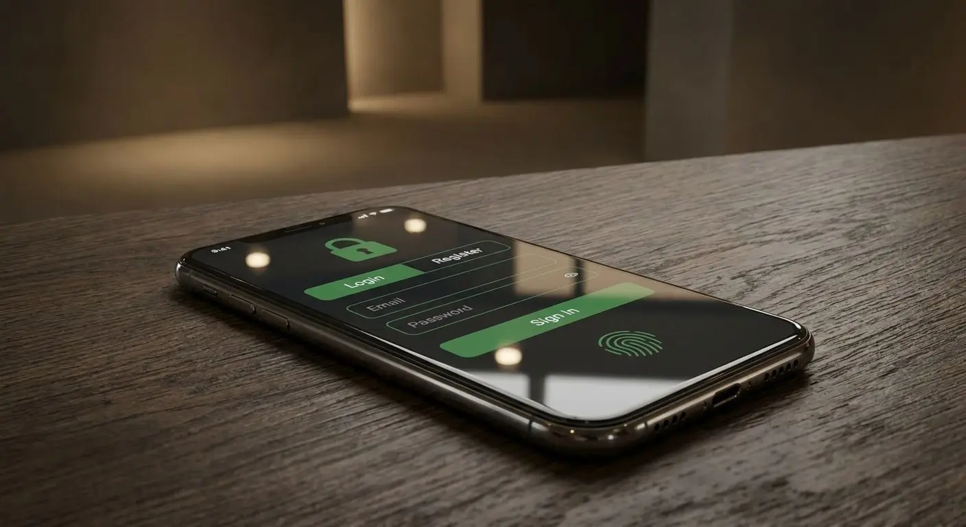 Pantalla de acceso y registro en la app de Bwin