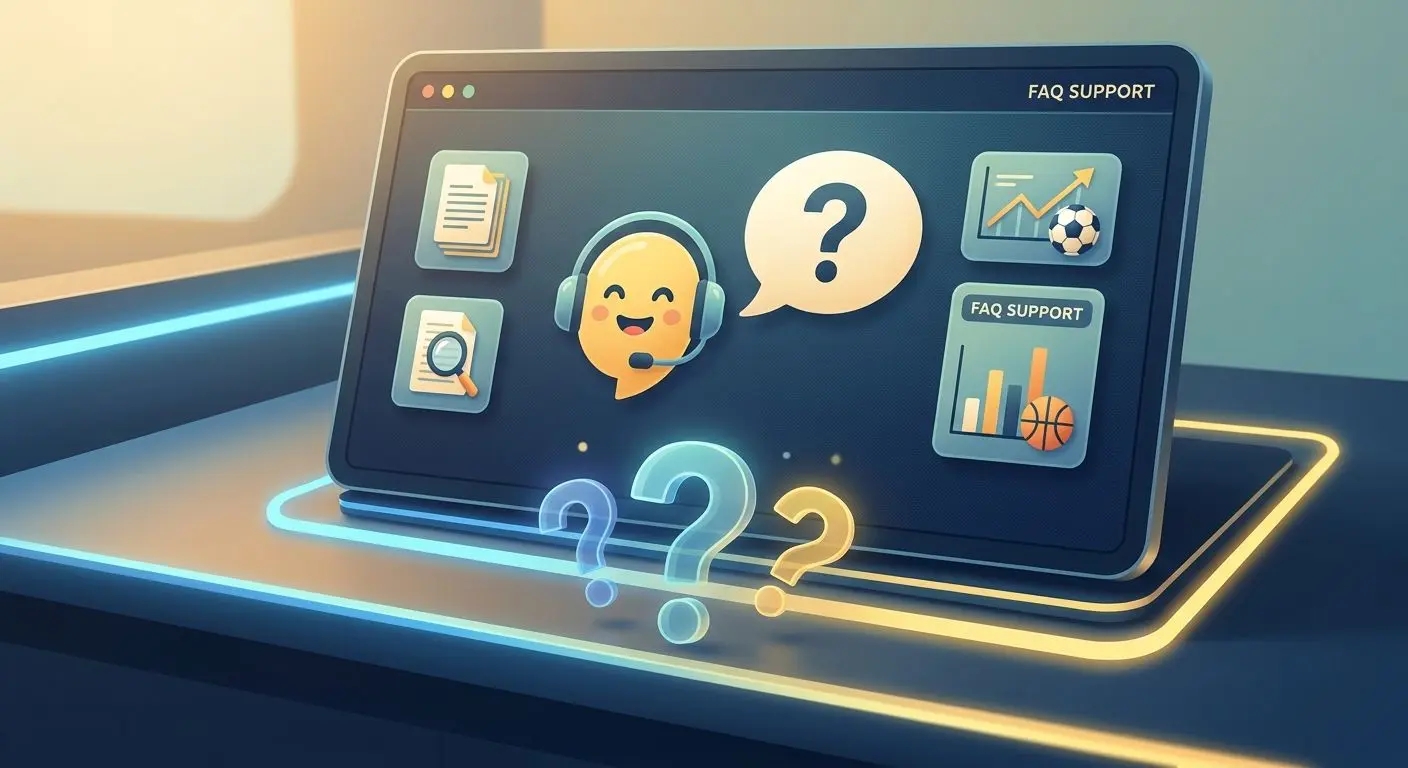 Ilustración de preguntas frecuentes y ayuda para usuarios de plataformas online